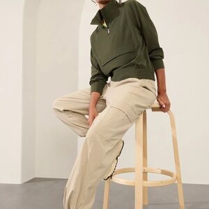 Athleta Popover Olive Green Utility Jacket